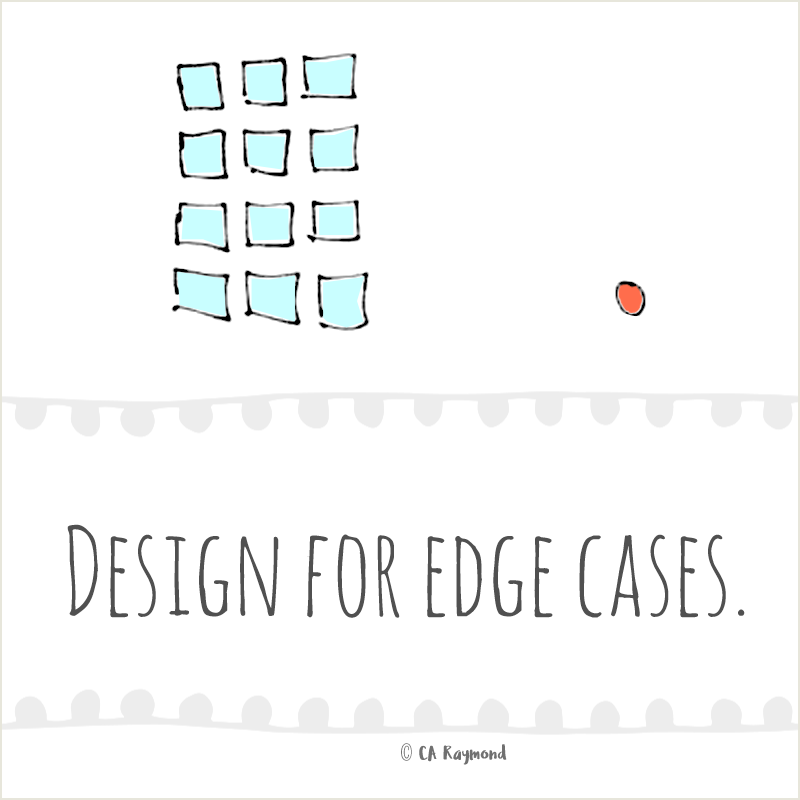 IMAGE: Design for edge cases.