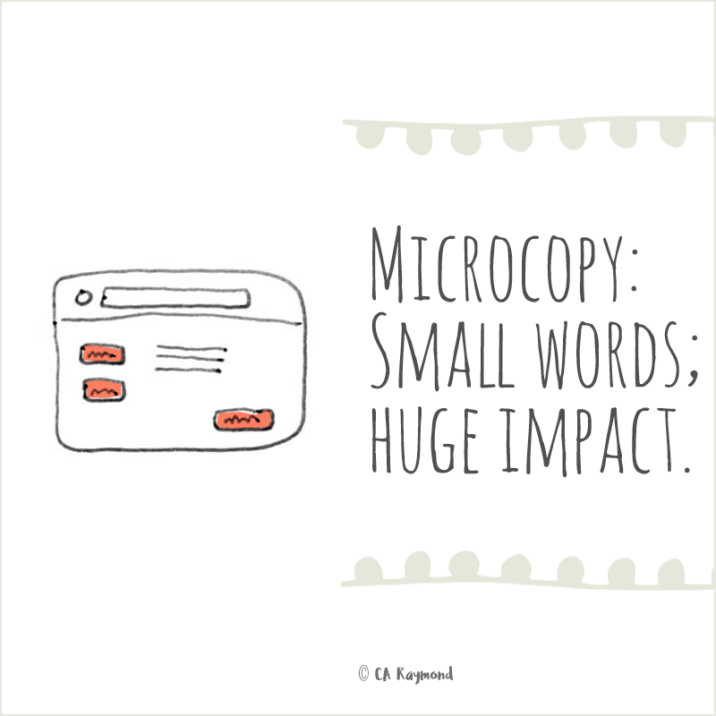 IMAGE: Microcopy: Small words, hug impact.